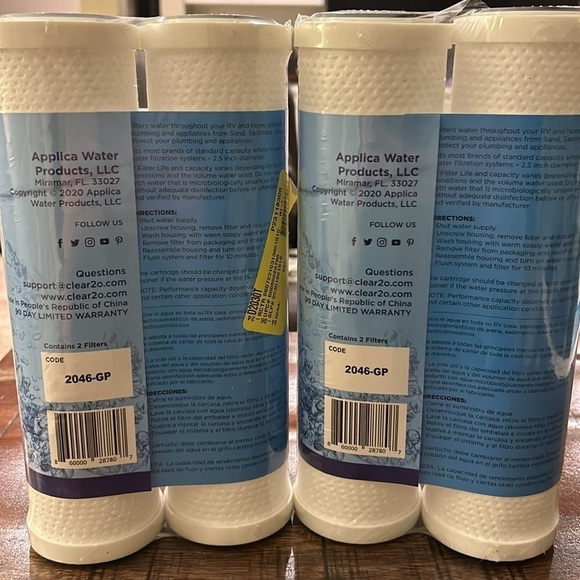 (4)‎ Clear2O CPP1002 RV Sediment Replacement Pre-Filter New Sealed - Picture 2 of 3